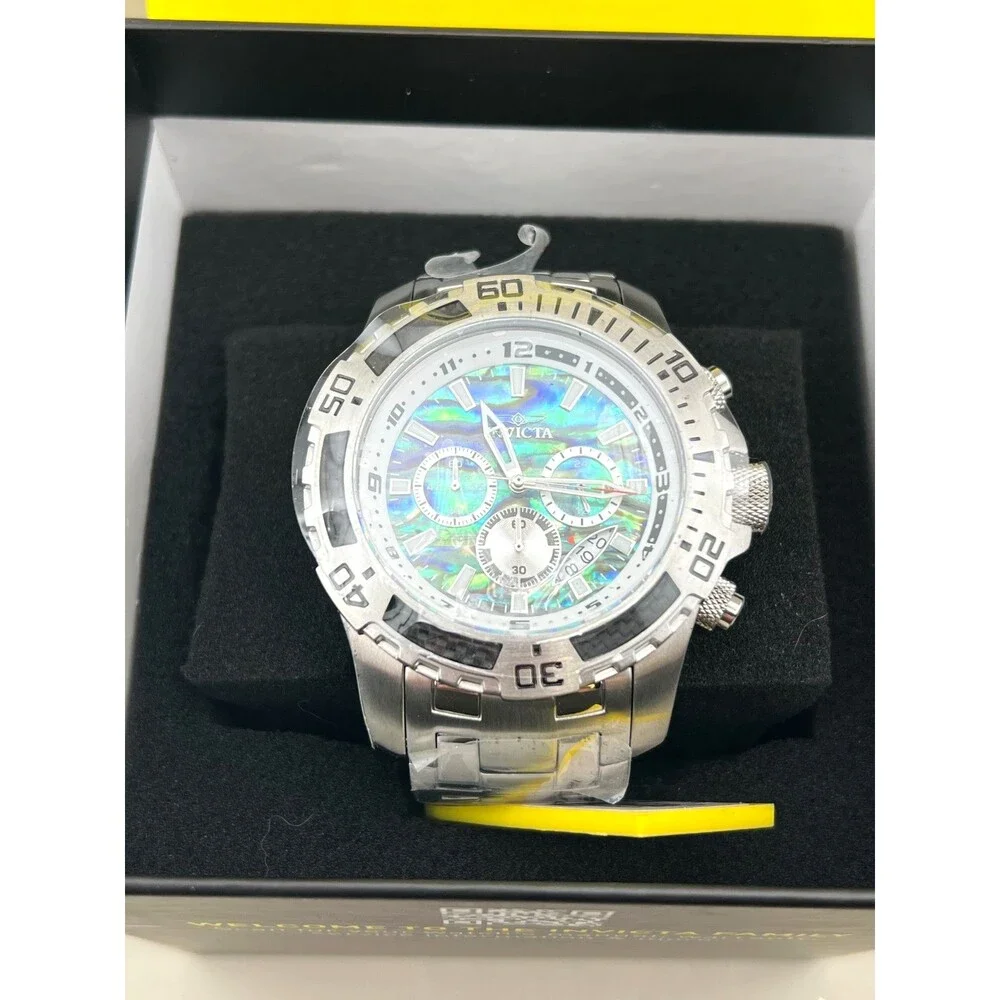 NEW Invicta Pro Diver Scuba Watch Men’s 51mm Chronograph Abalone Dial SS 100M